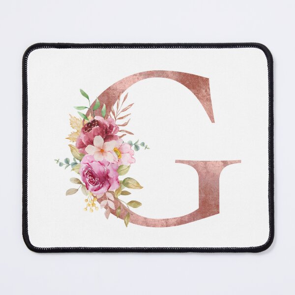 Artikelvorschau, Roségold Aquarell Buchstabe G Blumenmonogramm entworfen und verkauft von NicheFifty-Two.