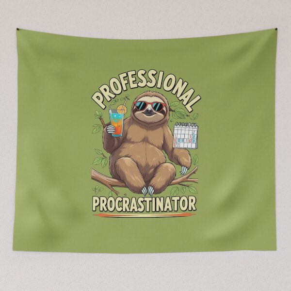 Item preview, Professional Procrastinator – Funny Sloth T-Shirt designed and sold by trendpotion.