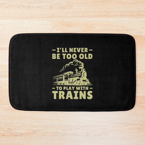 Item preview,  Funny Train Lovers I'll Never Be Too Old To Play With Trains Rail Transport Vintage retro Gift  designed and sold by MouDantArts.