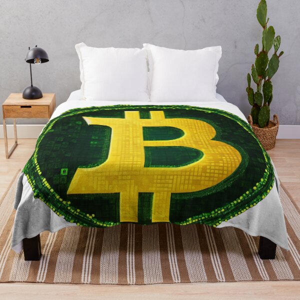 Item preview, Glowing Matrix Bitcoin Symbol designed and sold by RebelPaintBrush.