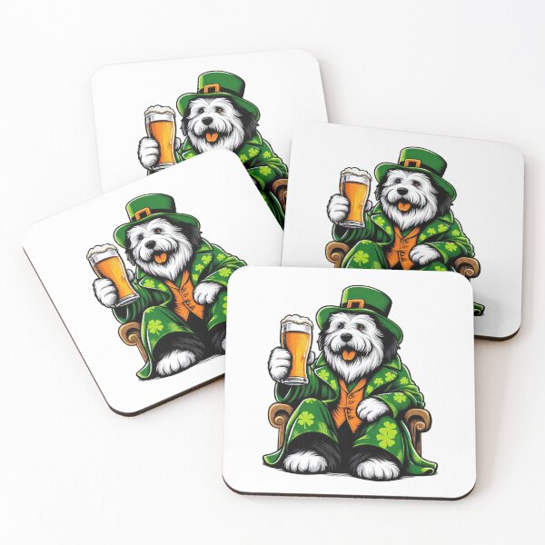 Item preview, Old English Sheepdog Dog St Patrick's Day designed and sold by doodIllustrate.