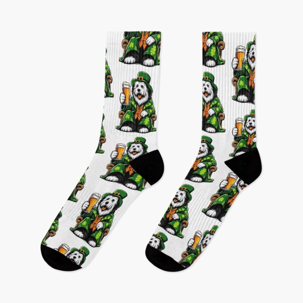 Item preview, Old English Sheepdog Dog St Patrick's Day designed and sold by doodIllustrate.