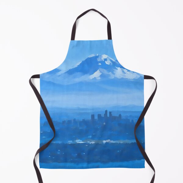 Artikelvorschau, Mount Rainier über Seattle (Impressionist) entworfen und verkauft von flyscenicair.