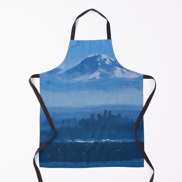 Artikelvorschau, Mount Rainier über Seattle (Ölgemälde) entworfen und verkauft von flyscenicair.