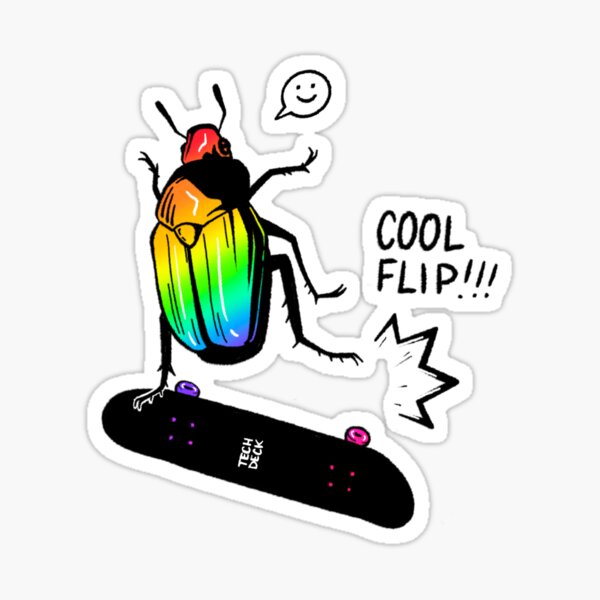 Item preview, Cool Skateboard Beetle designed and sold by fingerteethart.