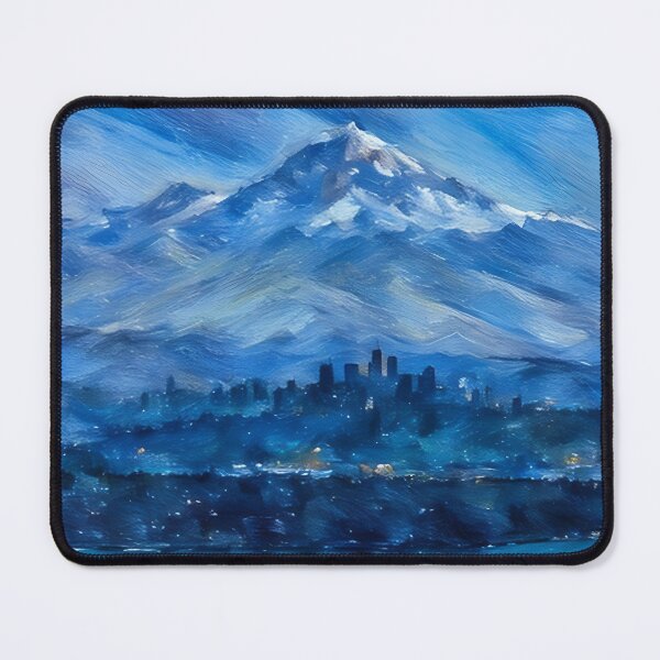 Aperçu de l'œuvre Le Mont Rainier au-dessus de Seattle (Pastel) créée et vendue par flyscenicair.