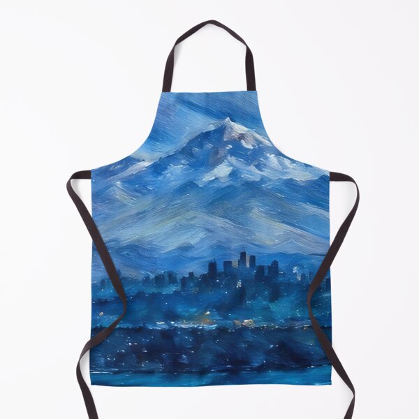 Artikelvorschau, Mount Rainier über Seattle (Pastell) entworfen und verkauft von flyscenicair.