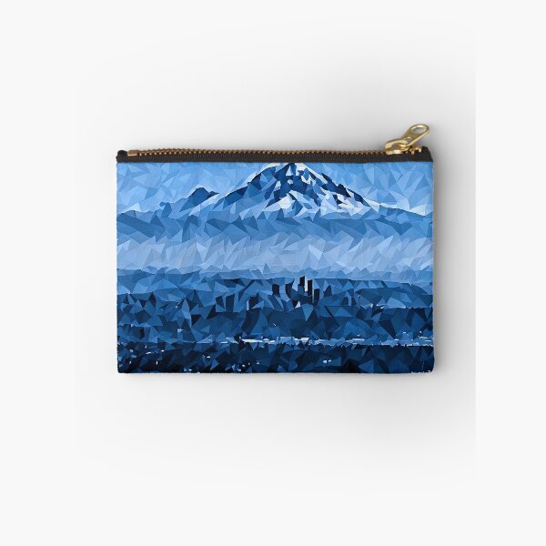 Artikelvorschau, Mount Rainier über Seattle (Poly Art) entworfen und verkauft von flyscenicair.