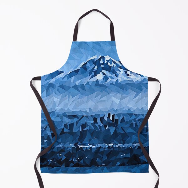 Artikelvorschau, Mount Rainier über Seattle (Poly Art) entworfen und verkauft von flyscenicair.
