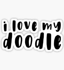 goldendoodle sticker - i love my doodle Sticker