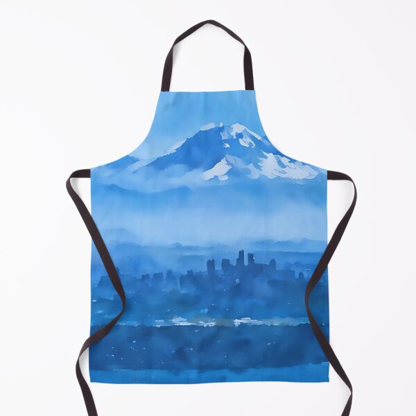 Artikelvorschau, Mount Rainier über Seattle (Aquarell) entworfen und verkauft von flyscenicair.