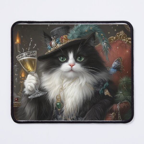 Item preview, Fancy Cats: Toasting the New Year designed and sold by ACuriousshoppe.
