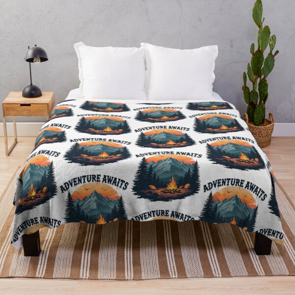 Item preview, Adventure Awaits Mountain Campfire Scenic designed and sold by Taans-Creation.
