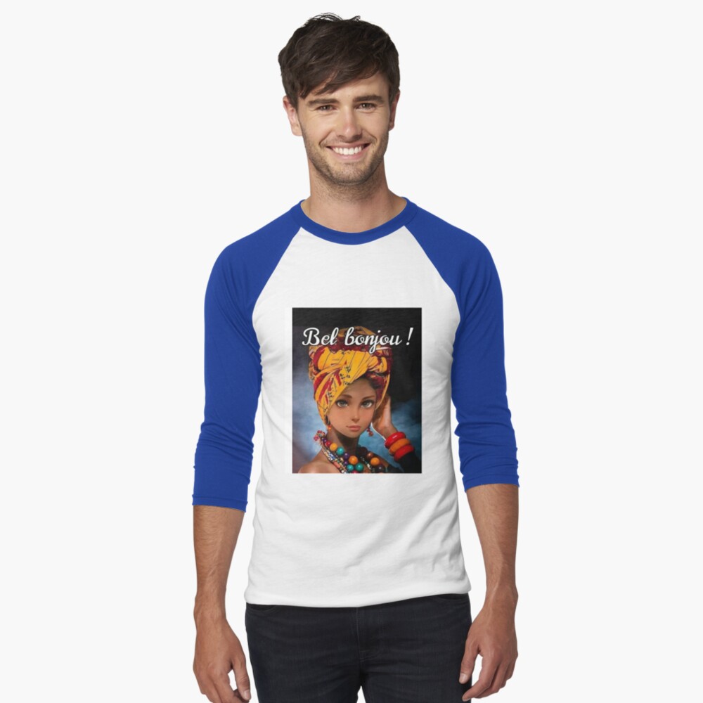 Aperçu de l'œuvre T-shirt baseball manches ¾ créée et vendue par charlolo.