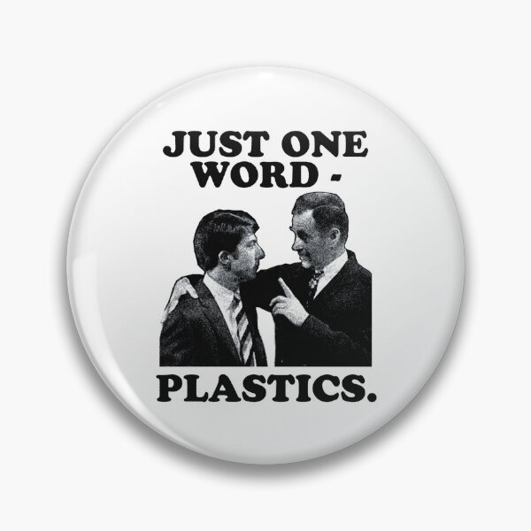Item preview, The Graduate - Just One Word - Plastics (B&W) designed and sold by Ch2Trillion.