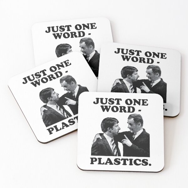 Item preview, The Graduate - Just One Word - Plastics (B&W) designed and sold by Ch2Trillion.