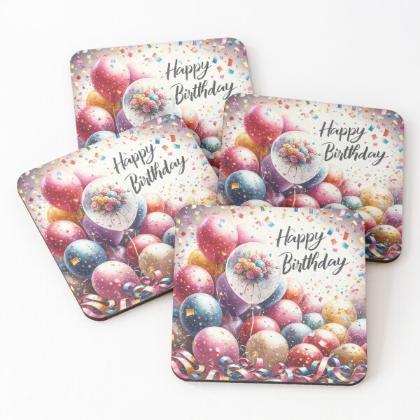 Item preview, Happy Birthday Balloons designed and sold by purplesensation.