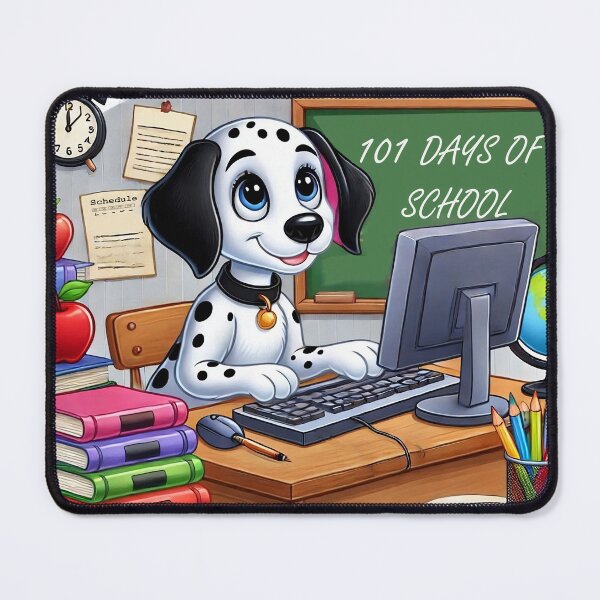 Item preview, 101 Days of School Dalmatian, Cute Kindergartener 100 days Smarter designed and sold by TheTimeTaxi.