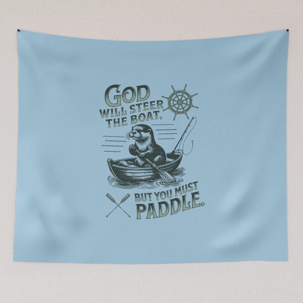 Item preview, God Will Steer the Boat designed and sold by quiggleton.