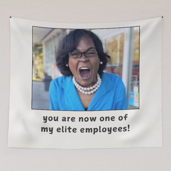 Item preview, You Are Now One of My Elite Employees Tiktok Meme designed and sold by Femme Pastel Collective.