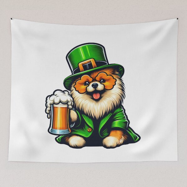 Item preview, Pomeranian Dog St Patrick's Day designed and sold by doodIllustrate.