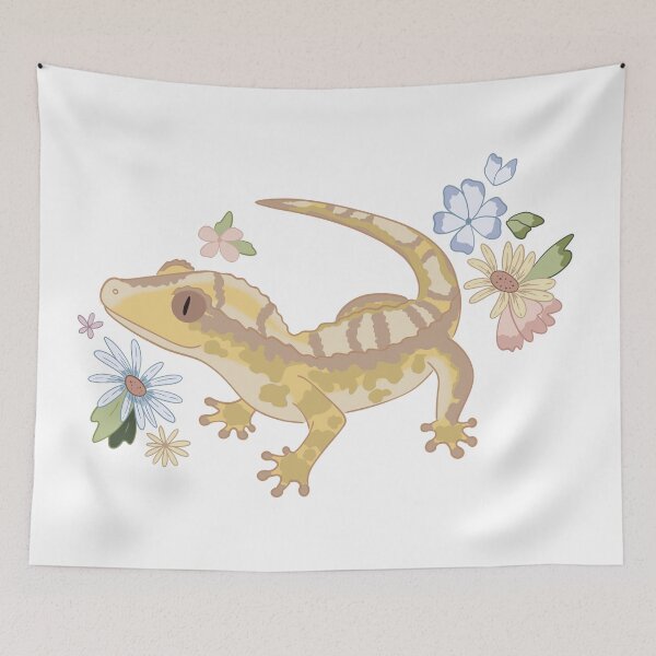 Item preview, Crested Gecko with Flowers  designed and sold by kdiemozhoffman.