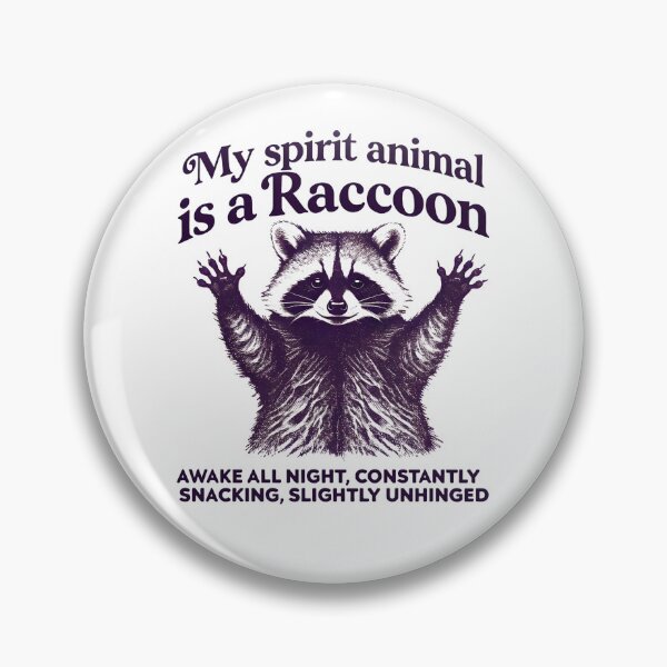 Item preview, My Spirit Animal is a Raccoon Funny Quote Design designed and sold by SamSupershirt.