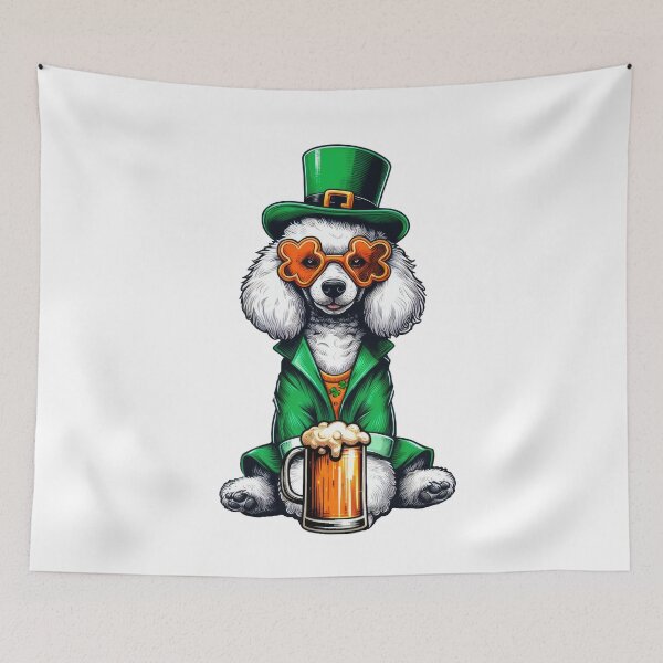 Item preview, Poodle Dog St Patrick's Day designed and sold by doodIllustrate.