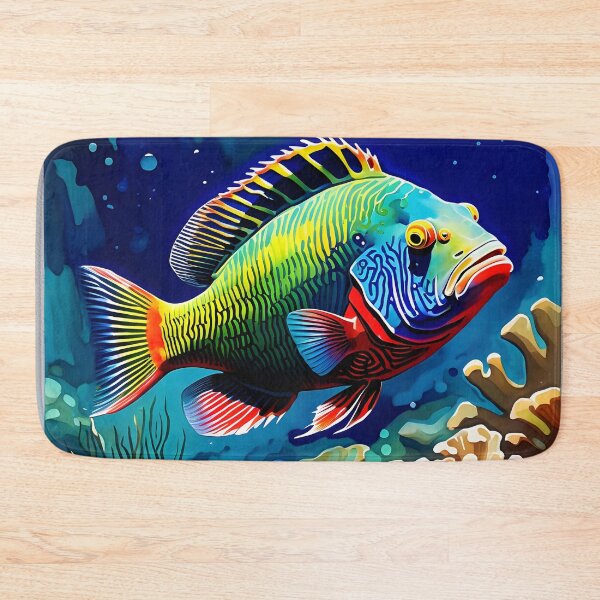 Item preview, A Colorful Parrotfish designed and sold by Paw's Arts.