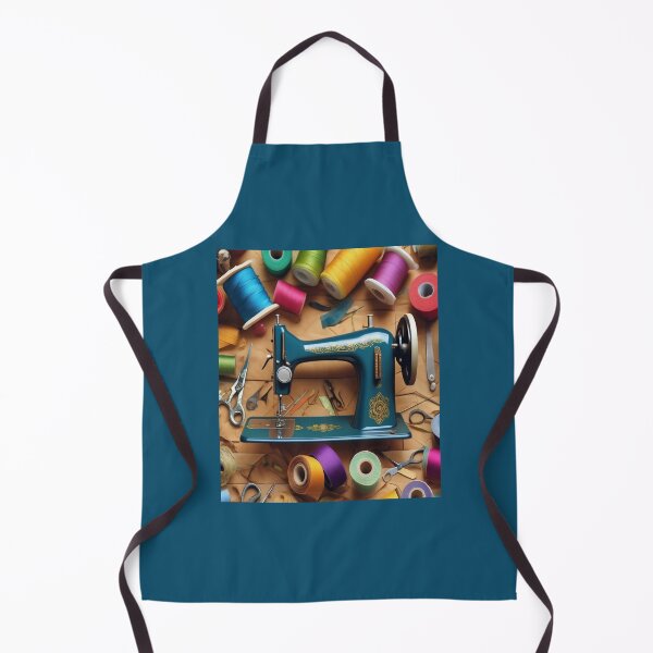 Item preview, "Vintage Sewing Elegance: Golden Motifs and Colorful Threads" designed and sold by Artisticanvas.