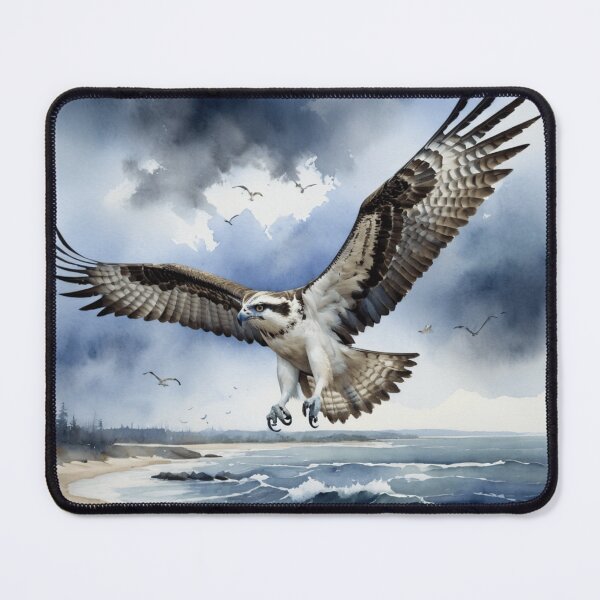Item preview, Osprey Battling Stormy Seas in Watercolor designed and sold by WaterBirdArt.
