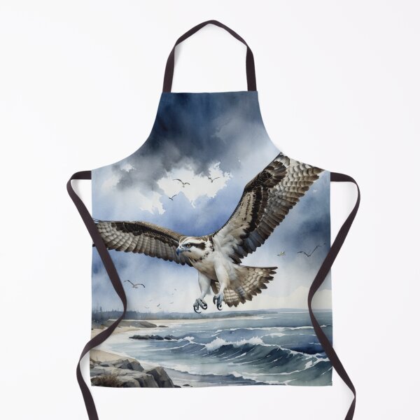 Item preview, Osprey Battling Stormy Seas in Watercolor designed and sold by WaterBirdArt.