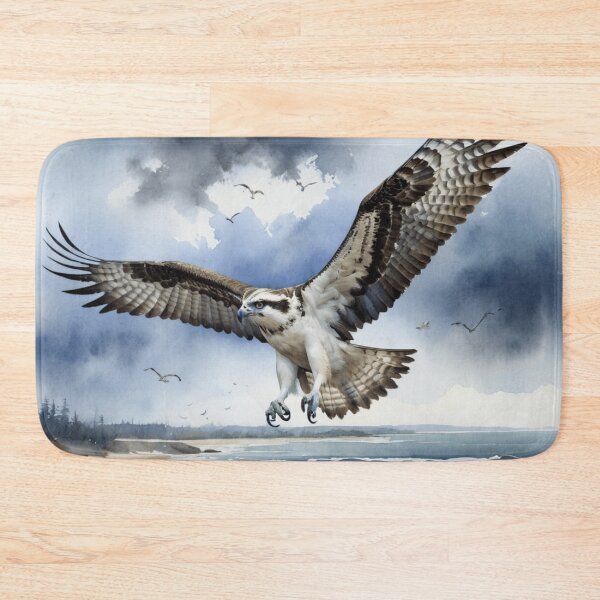 Item preview, Osprey Battling Stormy Seas in Watercolor designed and sold by WaterBirdArt.