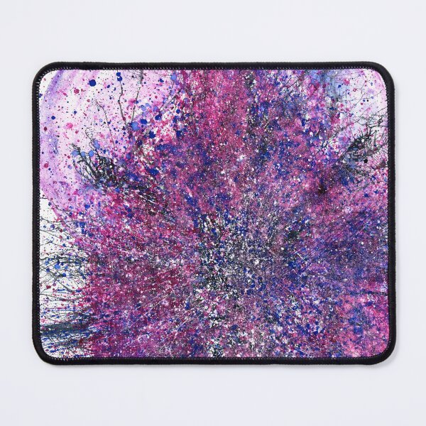 Item preview, The Spiritual Energy Within #500 Original Hand-painted Abstract Painting Detail 1 In Blue Pink Purple Black Jewel Tones Inspired By Cosmic Nebula Supernova Starburst Universe Interstellar Space Art 5D designed and sold by Rainbow Artist Orlando L.