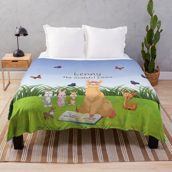 Vista previa del artículo con la obra «Lenny La Llama Agradecida», diseñado y vendido por FlyfolkDesign.