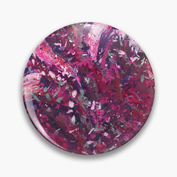 Item preview, Big Bang - The Birth Of My Art #108 Bold Unique Vibrant New Age 5D Original Hand-painted OOAK Abstract Painting Detail 3 In Red Purple Fuchsia Pink Silver Grey Gray Jewel Tones Boho Pattern Loving Art designed and sold by Rainbow Artist Orlando L.