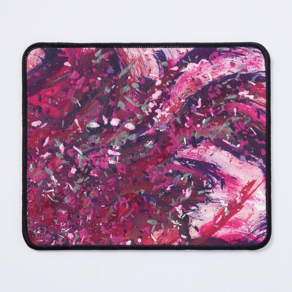 Item preview, Big Bang - The Birth Of My Art #108 Bold Unique Vibrant New Age 5D Original Hand-painted OOAK Abstract Painting Detail 3 In Red Purple Fuchsia Pink Silver Grey Gray Jewel Tones Boho Pattern Loving Art designed and sold by Rainbow Artist Orlando L.