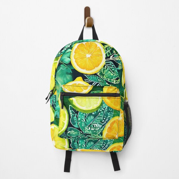 Item preview, JUICY LEMON FRUIT TREE *Yellow Green Floral Botanical* ABSTRACT PAINTING PRINT Contemporary Modern Fine Art Gallery designed and sold by Spinning Plates 360.