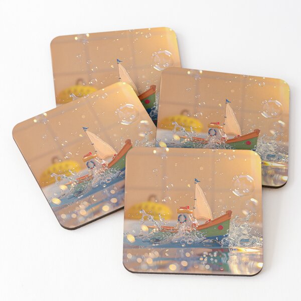 Item preview, Playful Miniature Boat Adrift in a Vibrant Bathtub Adventure with Splashing Water and Floating Bubbles designed and sold by CheerForGoods.