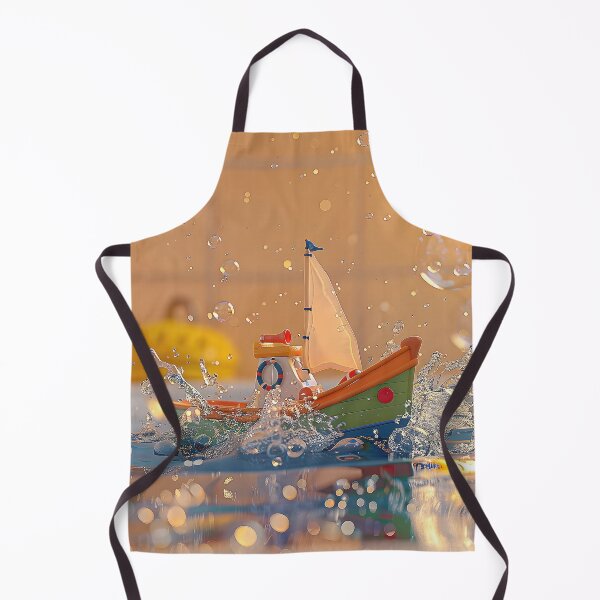 Item preview, Playful Miniature Boat Adrift in a Vibrant Bathtub Adventure with Splashing Water and Floating Bubbles designed and sold by CheerForGoods.