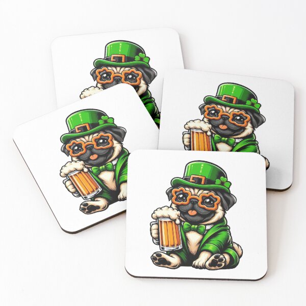 Item preview, Pug Dog St Patrick's Day designed and sold by doodIllustrate.
