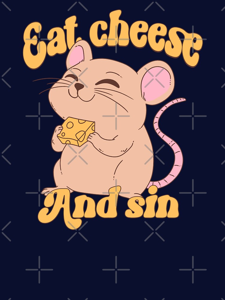 Thumbnail 7 of 7, Oversized T-Shirt, Eat Cheese and Sin mouse designed and sold by jess1586.