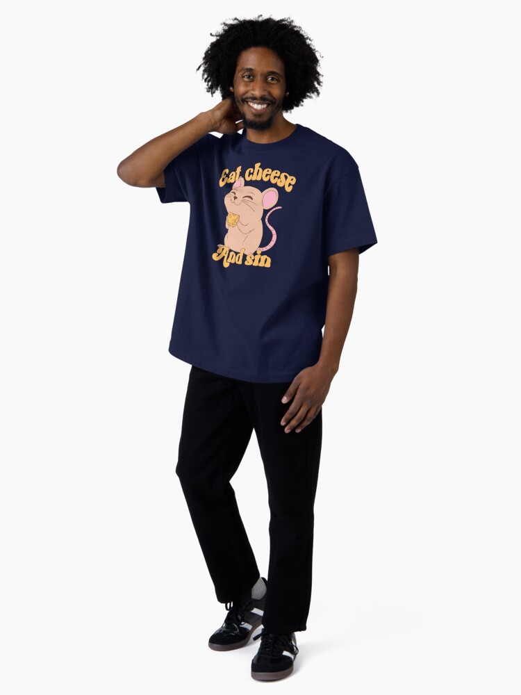 Thumbnail 4 of 7, Oversized T-Shirt, Eat Cheese and Sin mouse designed and sold by jess1586.