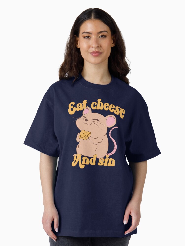 Thumbnail 2 of 7, Oversized T-Shirt, Eat Cheese and Sin mouse designed and sold by jess1586.