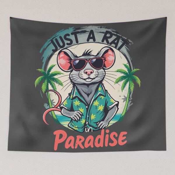 Item preview, Just a Rat in Paradise - Vintage Tropical designed and sold by CoolEnthusias.