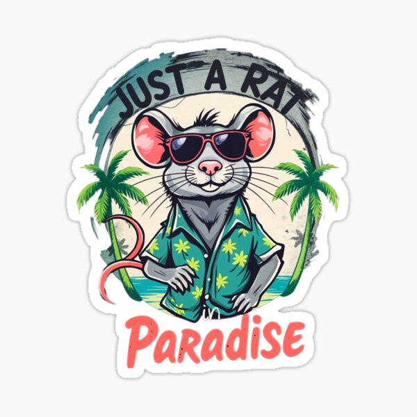 Item preview, Just a Rat in Paradise - Vintage Tropical designed and sold by CoolEnthusias.
