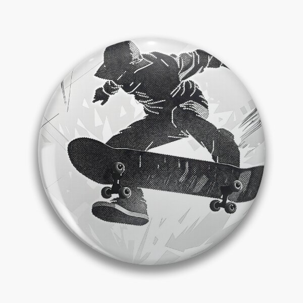 Item preview, Surreal Monochromatic Skateboarder Soaring in Midair  designed and sold by CheerForGoods.