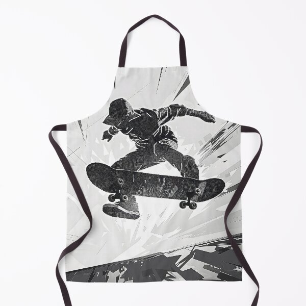 Item preview, Surreal Monochromatic Skateboarder Soaring in Midair  designed and sold by CheerForGoods.