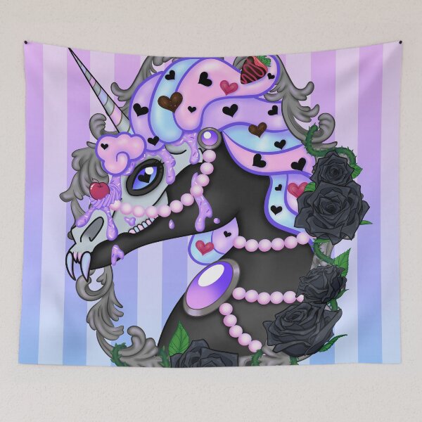 Item preview, Valentine's Unicorn (pastel goth) designed and sold by Miss Lunaria.