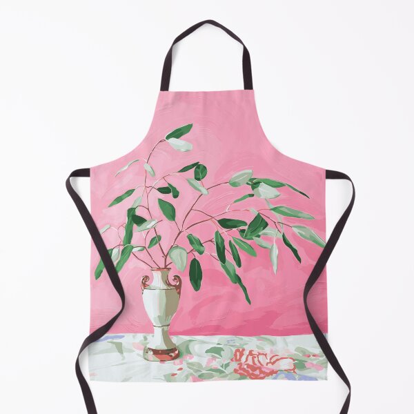Item preview, Eucalyptus in Vintage Vase on Floral Fabric designed and sold by ShannonSArtwork.